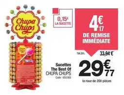 Promocash Sucettes the best of chupa chups offre