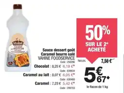 Promocash Sauce dessert goût caramel beurre salé vahine foodservice offre