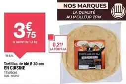 Promocash Tortillas de blé en cuisine offre
