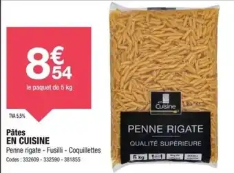 Promocash Pâtes en cuisine offre
