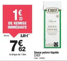 Promocash Sauce poivre liquide chef offre