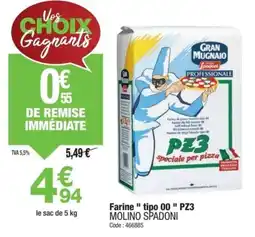 Promocash Farine tipo 00 pz3 molino spadoni offre