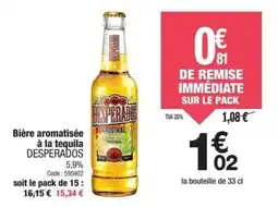 Promocash Bière aromatisée à la tequila desperados offre