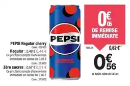 Promocash Pepsi regular cherry offre