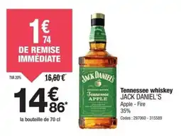 Promocash Tennessee whiskey jack daniel's offre