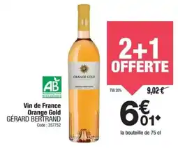 Promocash Vin de france orange gold gérard bertrand offre