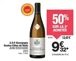 Promocash A.o.p. bourgogne hautes-côtes de nuits jean bouchard offre