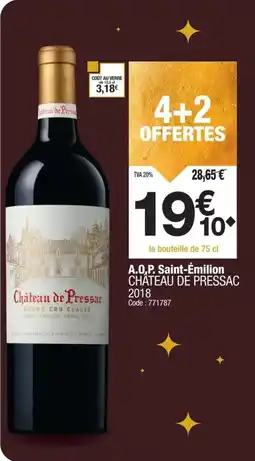 Promocash A.o,p. saint-émilion château de pressac offre