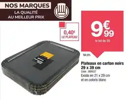 Promocash Plateaux en carton noirs offre
