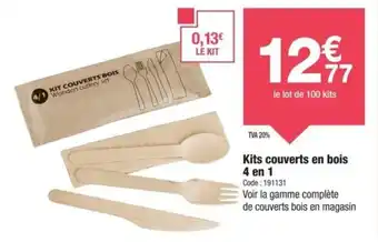 Promocash Kits couverts en bois 4 en 1 offre
