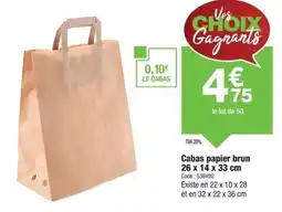 Promocash Cabas papier brun offre