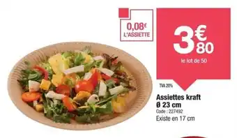 Promocash Assiettes kraft offre