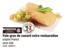 Promocash Foie gras de canard extra restauration offre