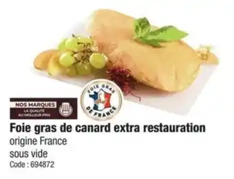 Promocash Foie gras de canard extra restauration offre