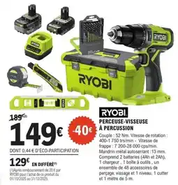 E.Leclerc Brico Ryobi - perceuse-visseuse à percussion offre