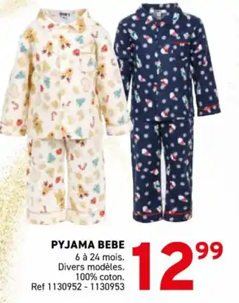 Trafic Pyjama bebe offre