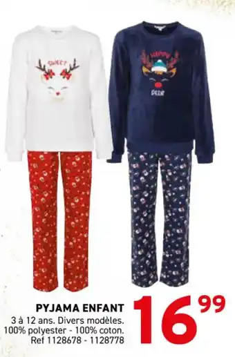 Trafic Pyjama enfant offre