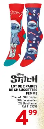 Trafic Lot de 2 paires de chaussettes femme offre