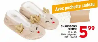 Trafic Chaussons femme offre