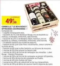 Intermarché Offrandes gourmandes - corbeille le beaugency offre