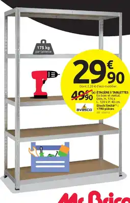 Mr Bricolage Étagère 5 tablettes offre