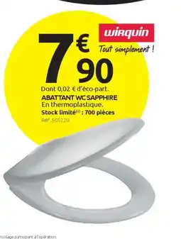 Mr Bricolage WIRQUIN Abattant wc sapphire offre