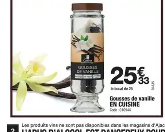 Promocash EN CUISINE Gousses de vanille offre