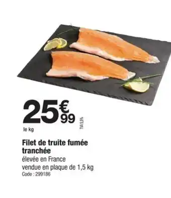 Promocash Filet de truite fumée tranchée offre