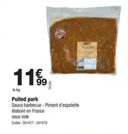 Promocash Pulled pork offre