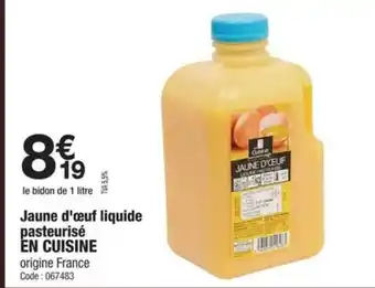 Promocash EN CUISINE Jaune d'œuf liquide pasteurisé offre