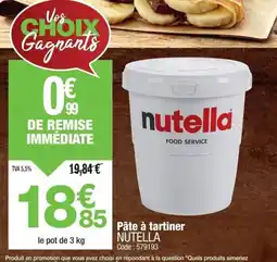 Promocash NUTELLA Pâte à tartiner offre