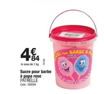 Promocash PATRELLE Sucre pour barbe à papa rose offre