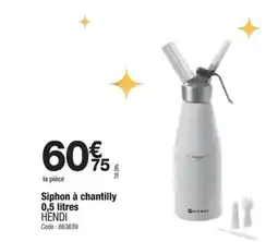 Promocash HENDI Siphon à chantilly offre