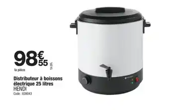 Promocash HENDI Distributeur à boissons électrique offre