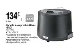 Promocash HENDI Marmite à soupe noire offre