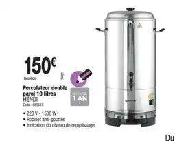 Promocash HENDI Percolateur double paroi offre