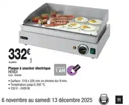 Promocash HENDRI Plaque à snacker électrique offre