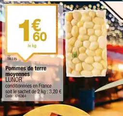 Promocash LUNOR Pommes de terre moyennes offre
