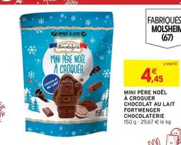Intermarché Mini père noël à croquer chocolat au lait fortwenger chocolaterie offre