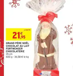 Intermarché Grand père noël chocolat au lait fortwenger chocolaterie offre