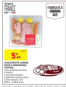 Intermarché Choucroute garnie pour 2 personnes festein offre