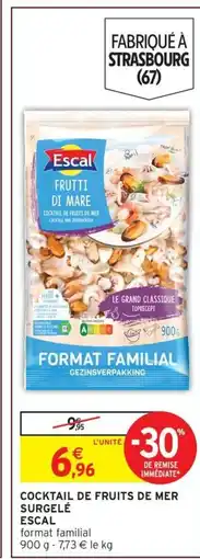 Intermarché ESCAL Cocktail de fruits de mer surgelé offre
