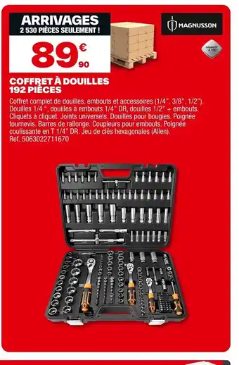 Coffret à douilles 192 pièces