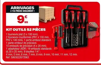 Brico Dépôt Kit outils 52 pièces offre