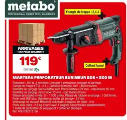 Brico Dépôt Marteau perforateur burineur sds+ 800 w offre