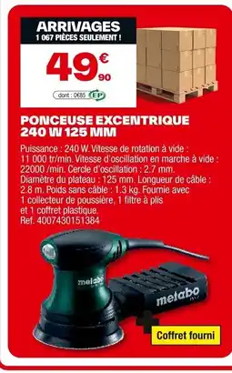 Brico Dépôt Ponceuse excentrique 240 w 125 mm offre