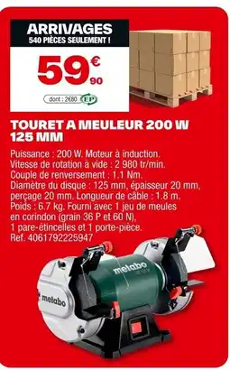 Brico Dépôt Touret a meuleur 200 w 125 mm offre