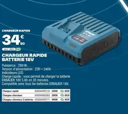 Brico Dépôt Chargeur rapide batterie 18v offre
