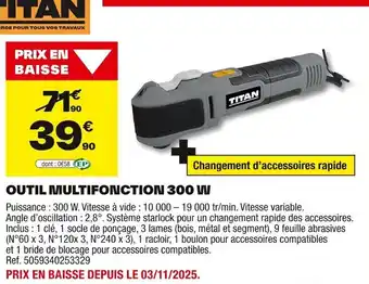 Brico Dépôt Outil multifonction 300 w offre