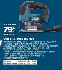 Brico Dépôt Scie sauteuse 18v nue offre